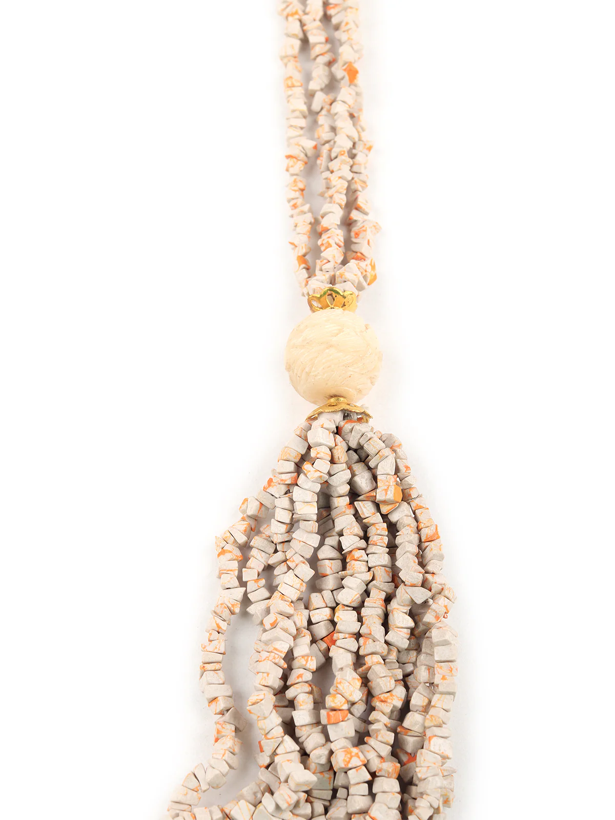 Odette Women Apricot Multilayered Neckpiece - Image 5