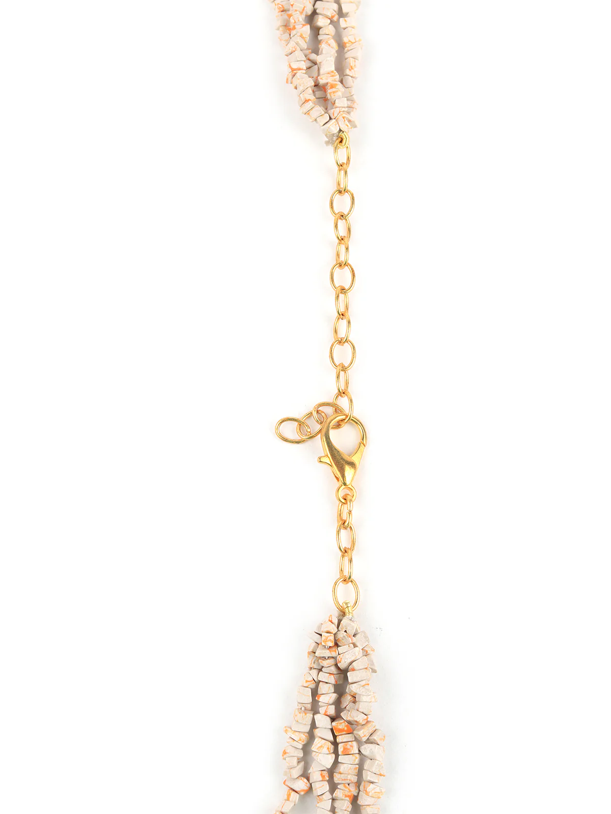 Odette Women Apricot Multilayered Neckpiece - Image 6