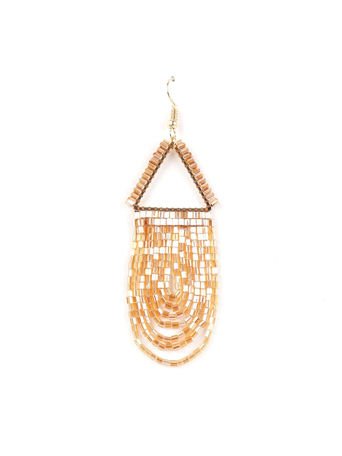 Odette Women Aria Golden Dangle Earrings - Image 5