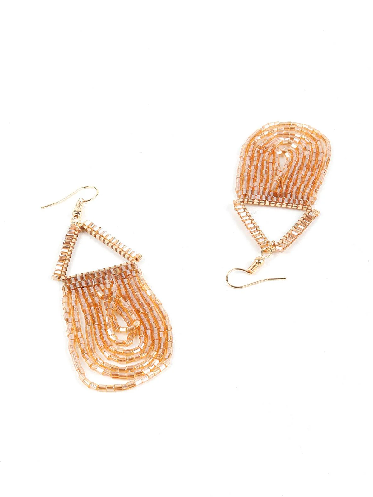 Odette Women Aria Golden Dangle Earrings - Image 6