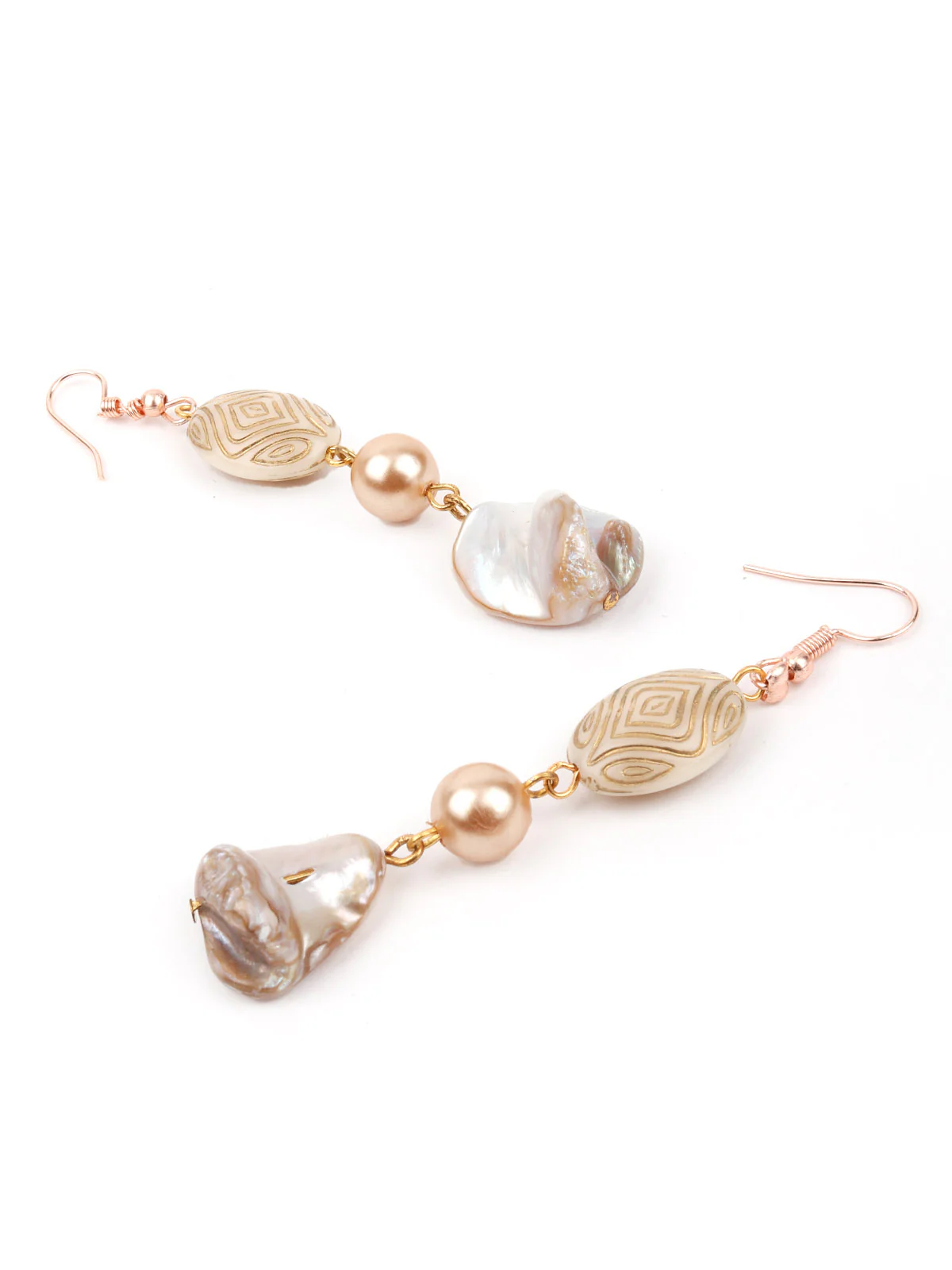 Odette Women Artificial Gold Long Necklace Set - Image 4