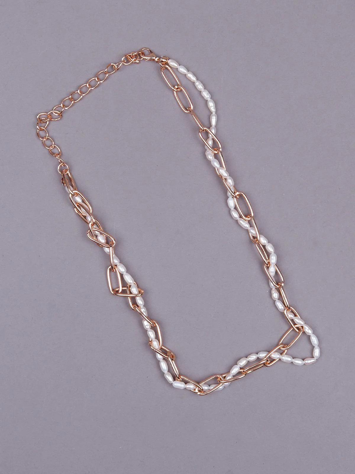 Odette Women Pearl And Gold Metal Stunning Necklace - Image 4