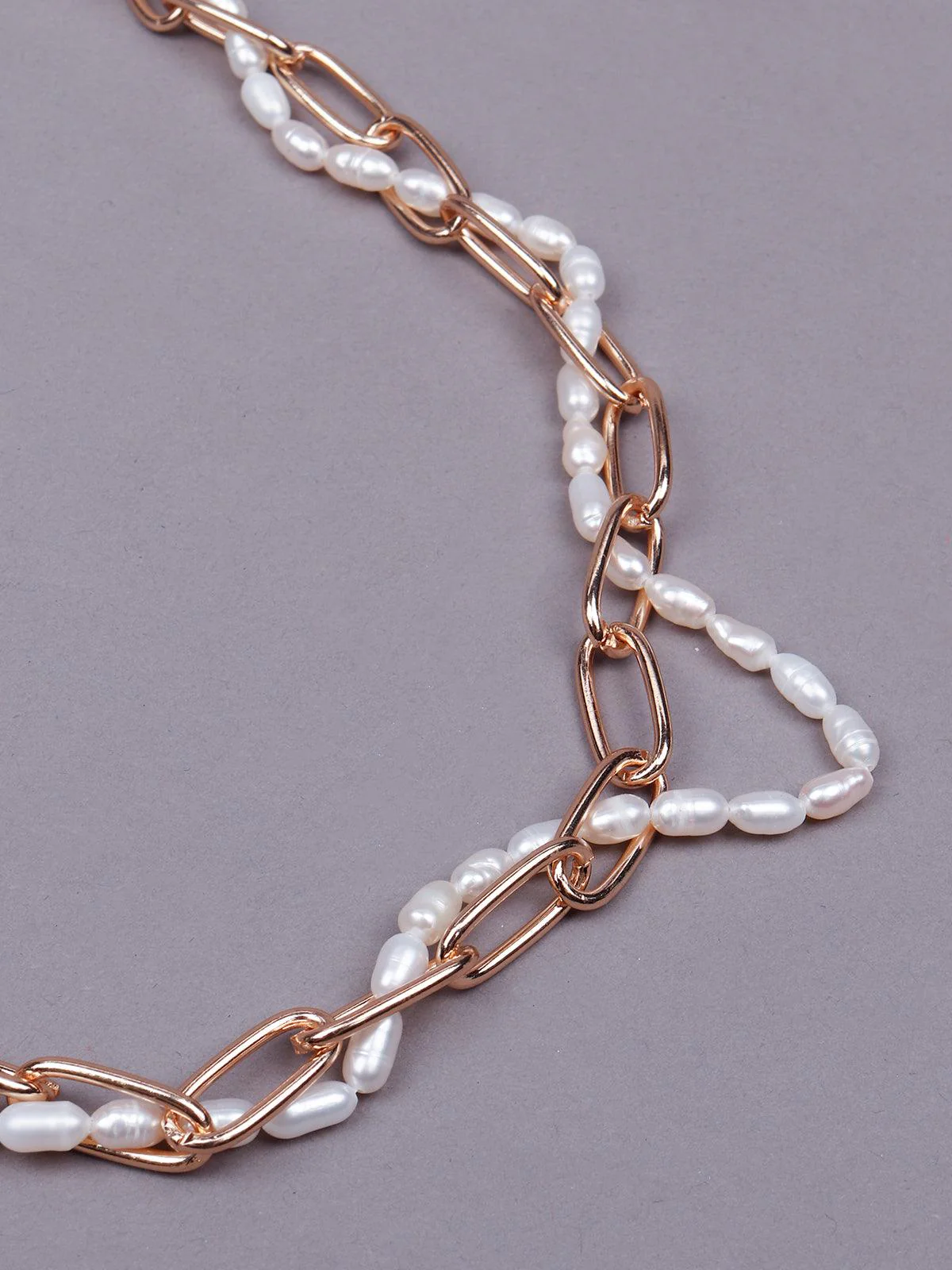 Odette Women Pearl And Gold Metal Stunning Necklace - Image 5