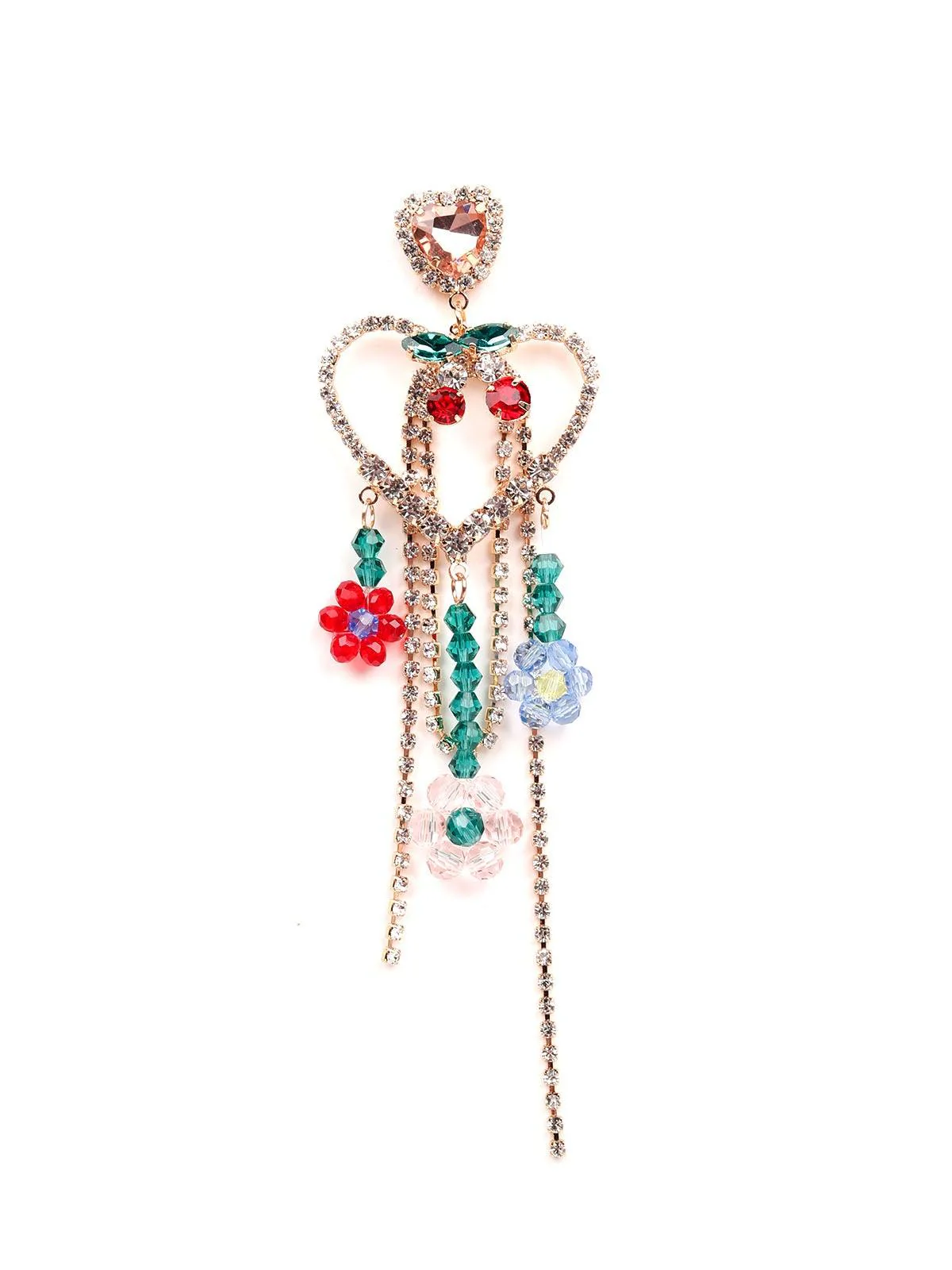 Odette Women Artistic Fully Studded Earrings - Image 4