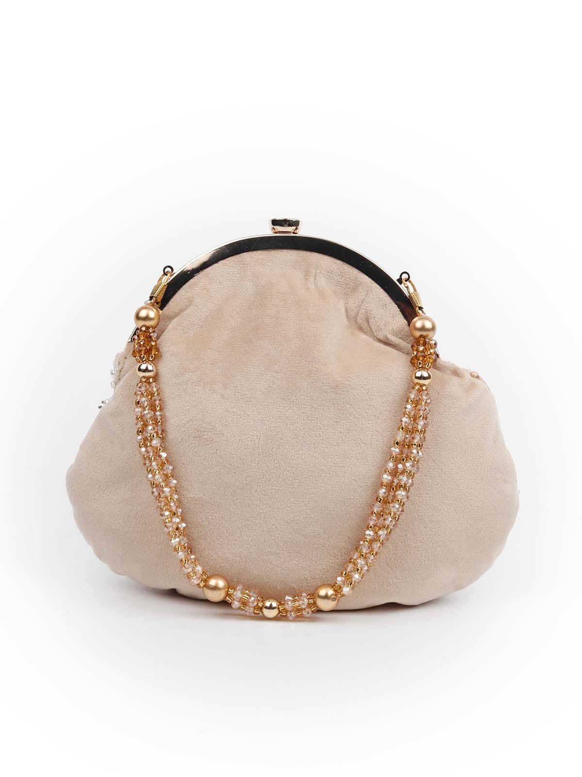 Odette Women Awe-Inspiring Beige Batua - Image 4
