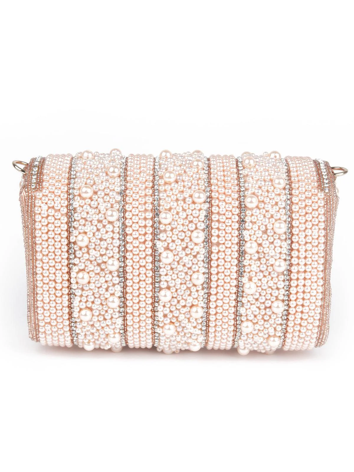 Odette Women Awe-Worthy Pearl Studded Clutch Bag - Image 6