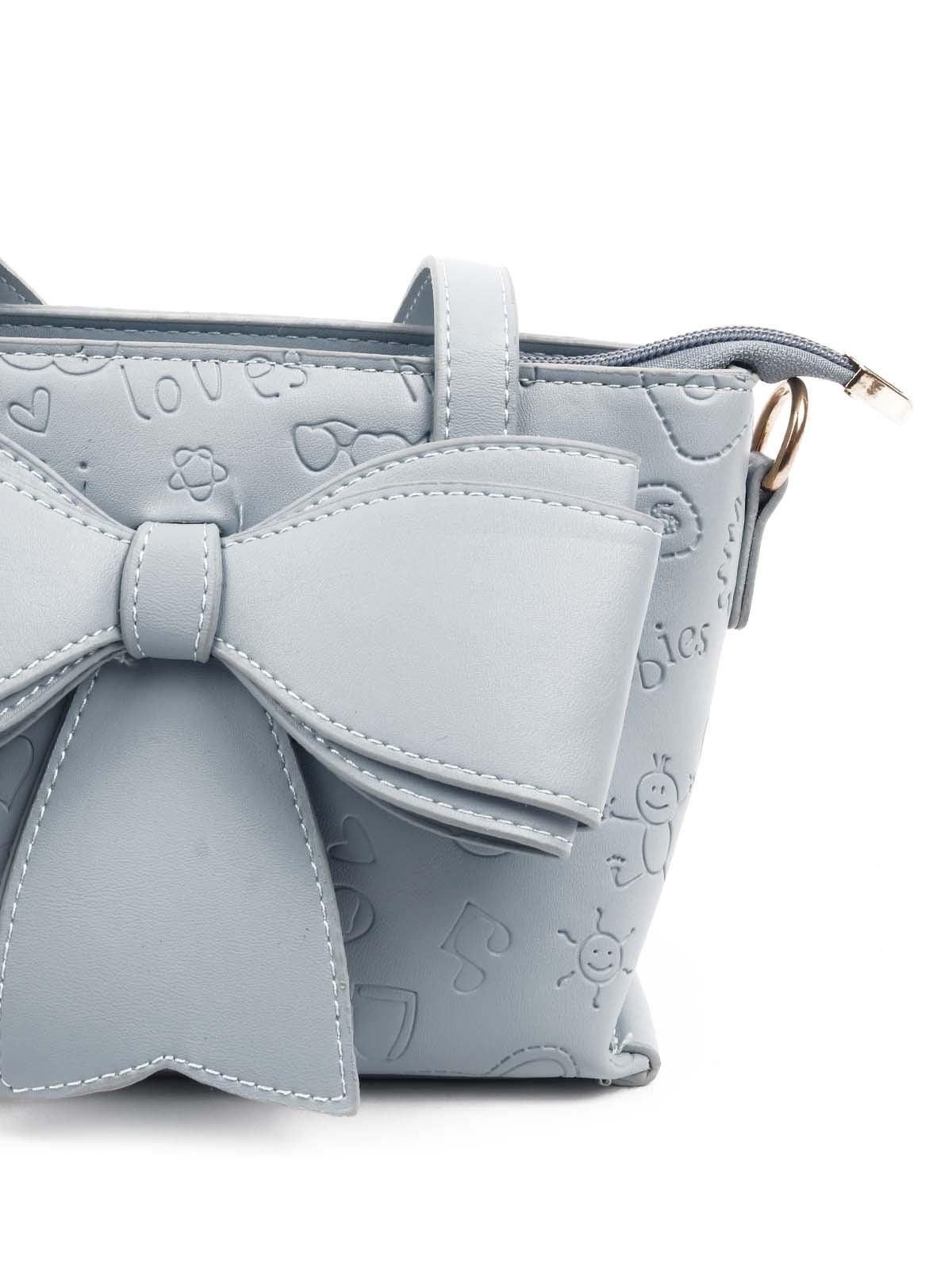 Odette Women Awe-Worthy Sky Blue Hand Bag - Image 6