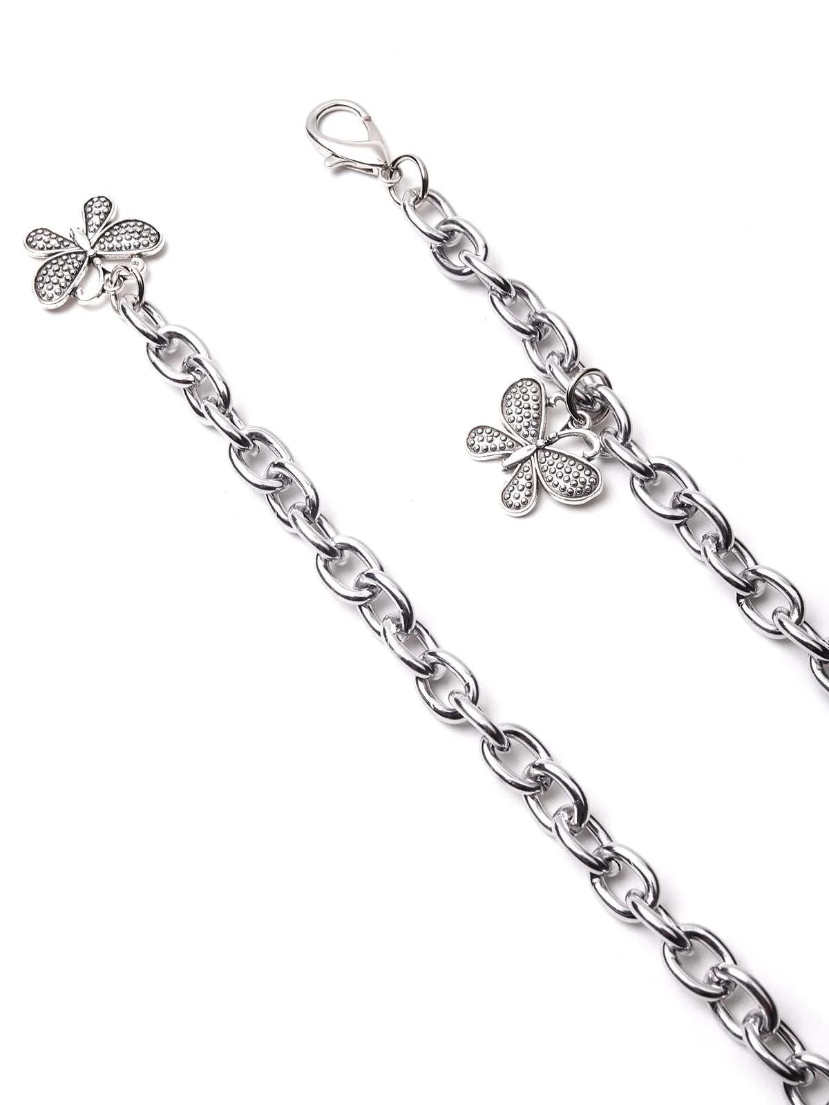 Odette Women Awesome Silver Adjustable Belt - Image 6