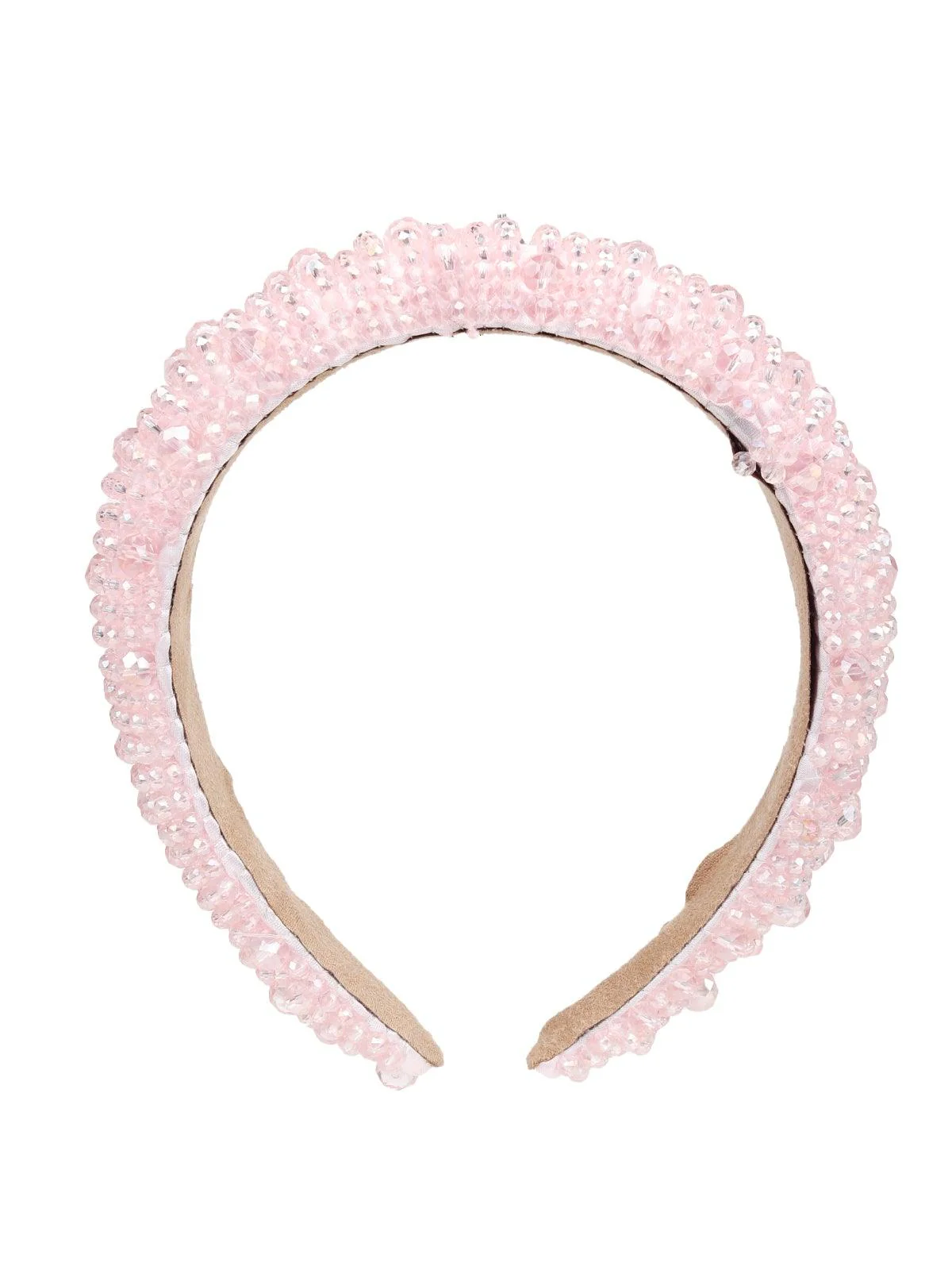Odette Women Babypink Rhinestones Hairband - Image 3