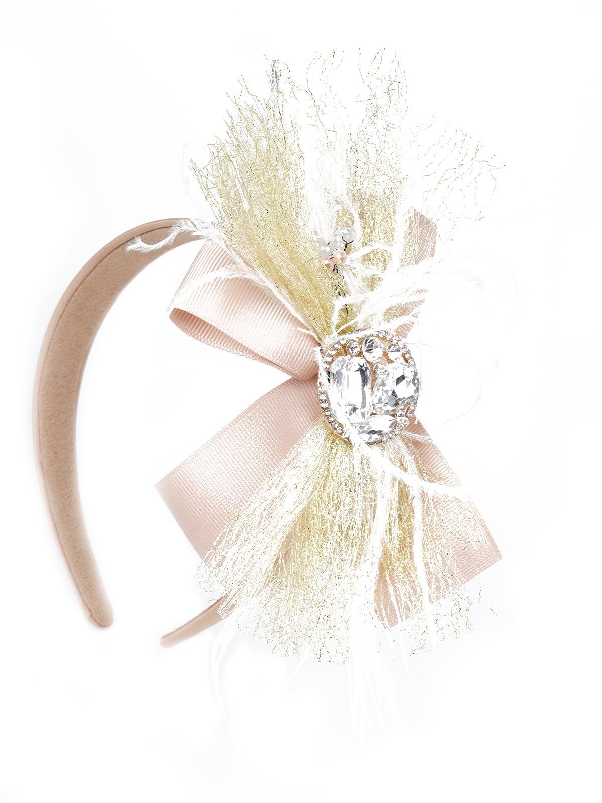 Odette Women Pink Rhinestones Hairband - Image 4