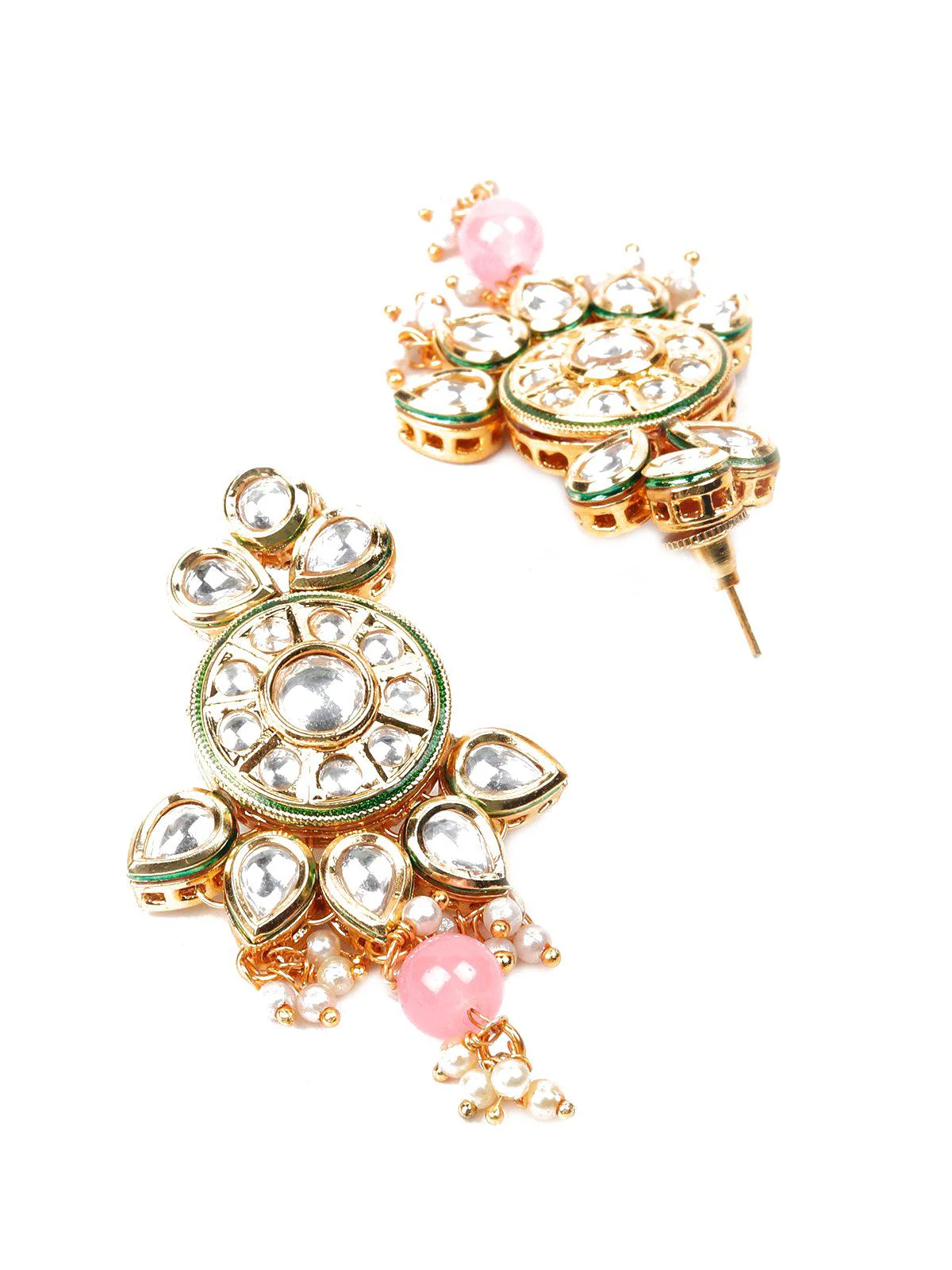 Odette Women Pink Metal Necklace Set - Image 5