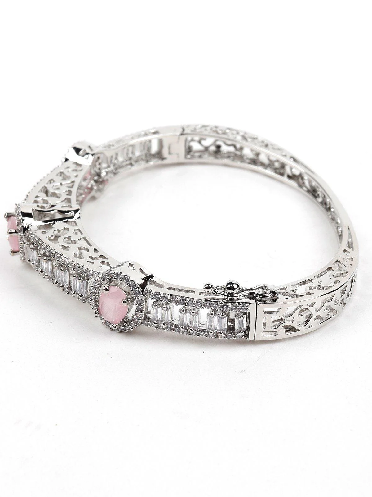 Odette Women Pink Metal Bracelet - Image 4
