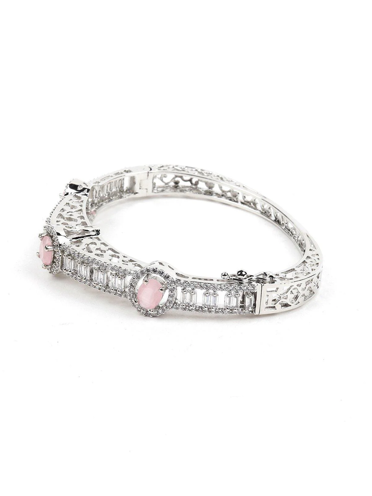 Odette Women Pink Metal Bracelet - Image 6