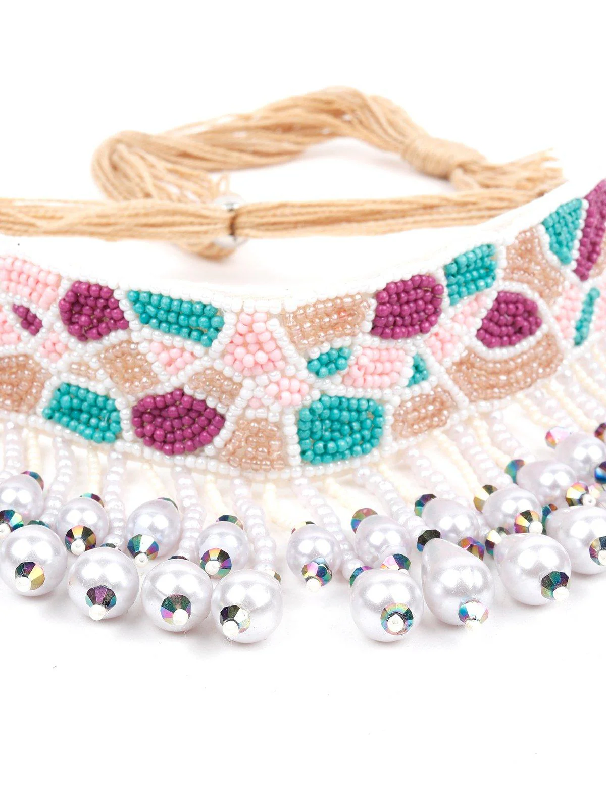 Odette Women Multicolour Pearl Necklace - Image 4