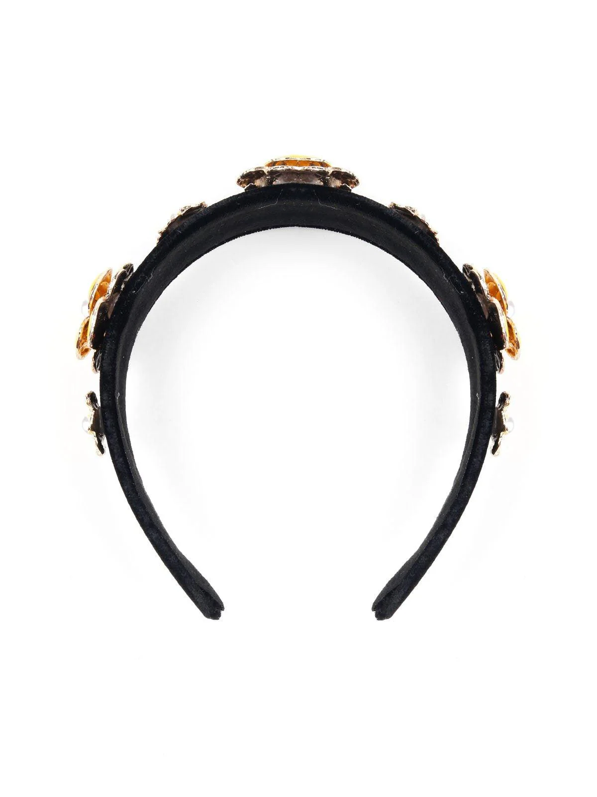 Odette Women Yellow Polyester Band - Image 5