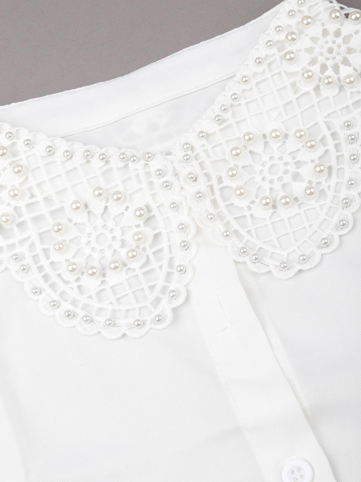 Odette Women Beautiful Classic White Detachable Collar - Image 5