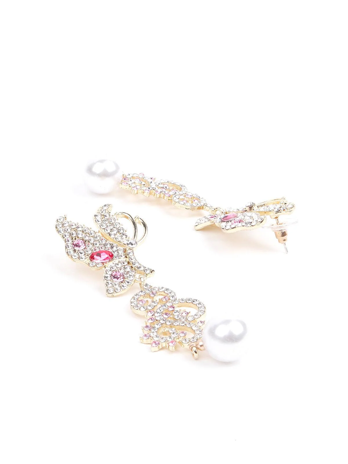 Odette Women Silver Metal Drop Earrings - Image 5
