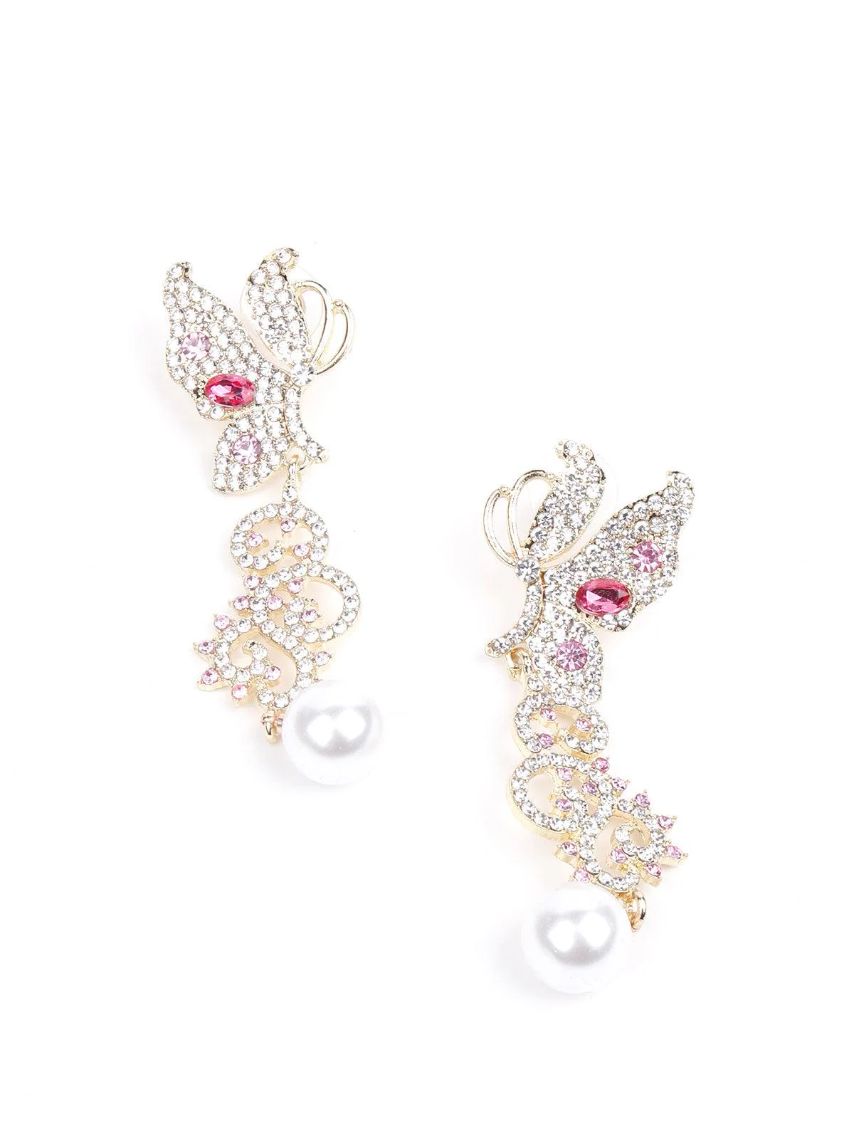 Odette Women Silver Metal Drop Earrings - Image 6