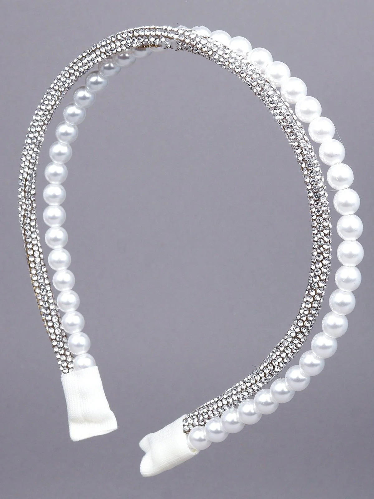 Odette Women White Rhinestones Hairband - Image 4