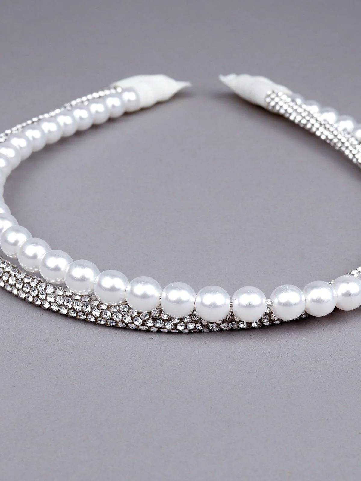 Odette Women White Rhinestones Hairband - Image 6