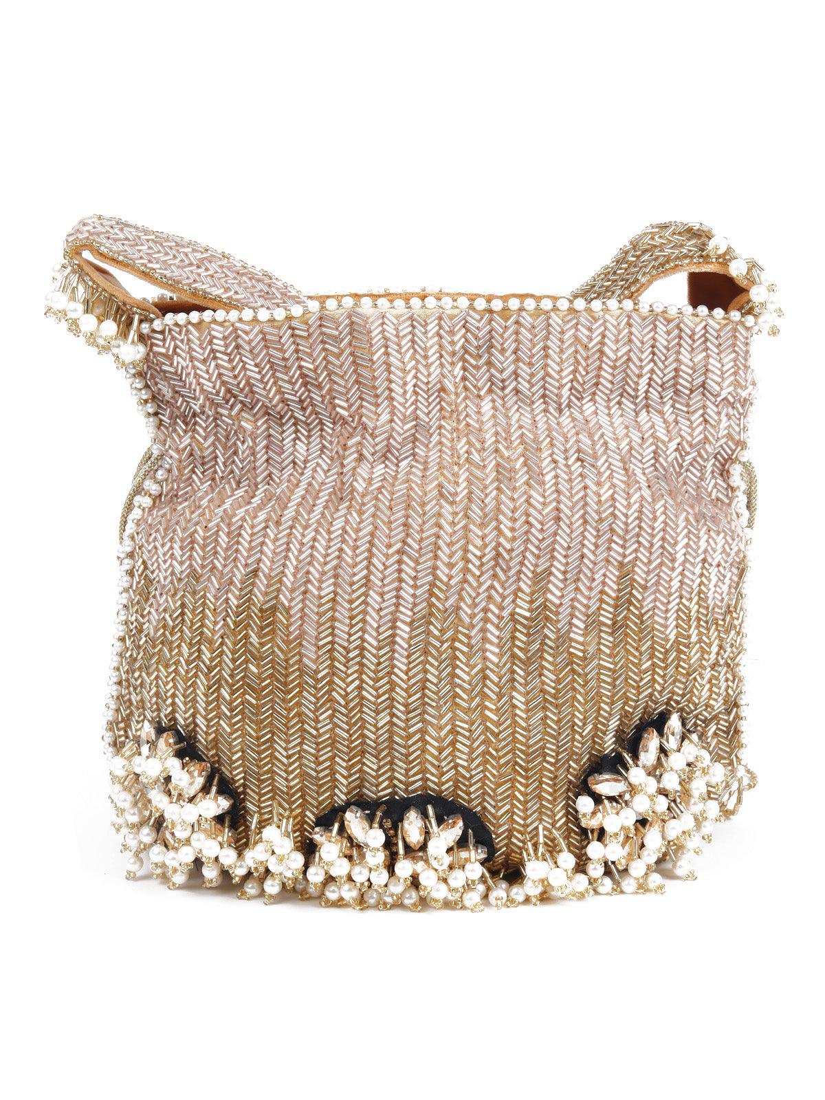 Odette Women Beautiful Embellished Potli Bag - Image 6