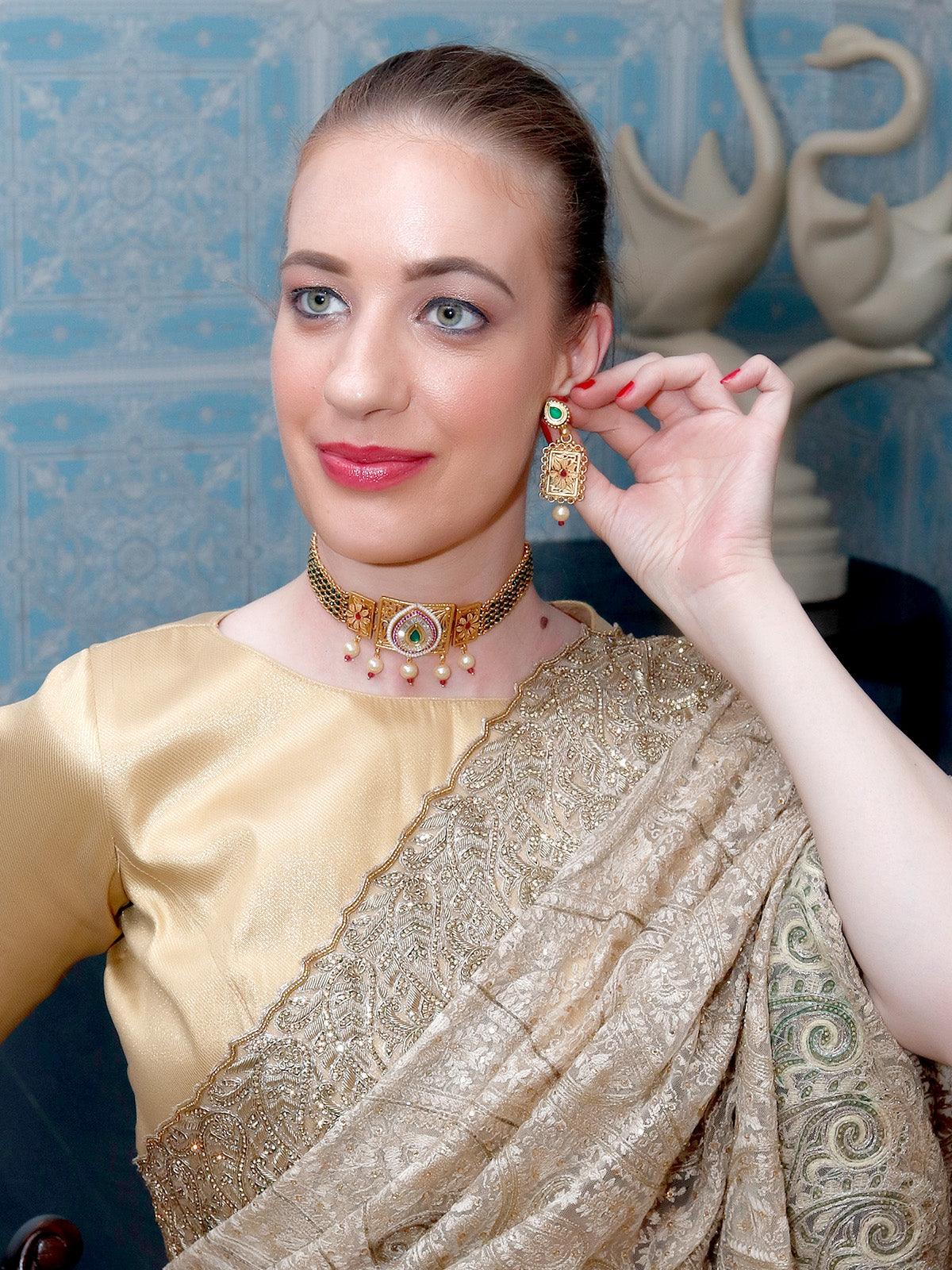 Odette Beautiful Gold Choker Set For Women - Image 2