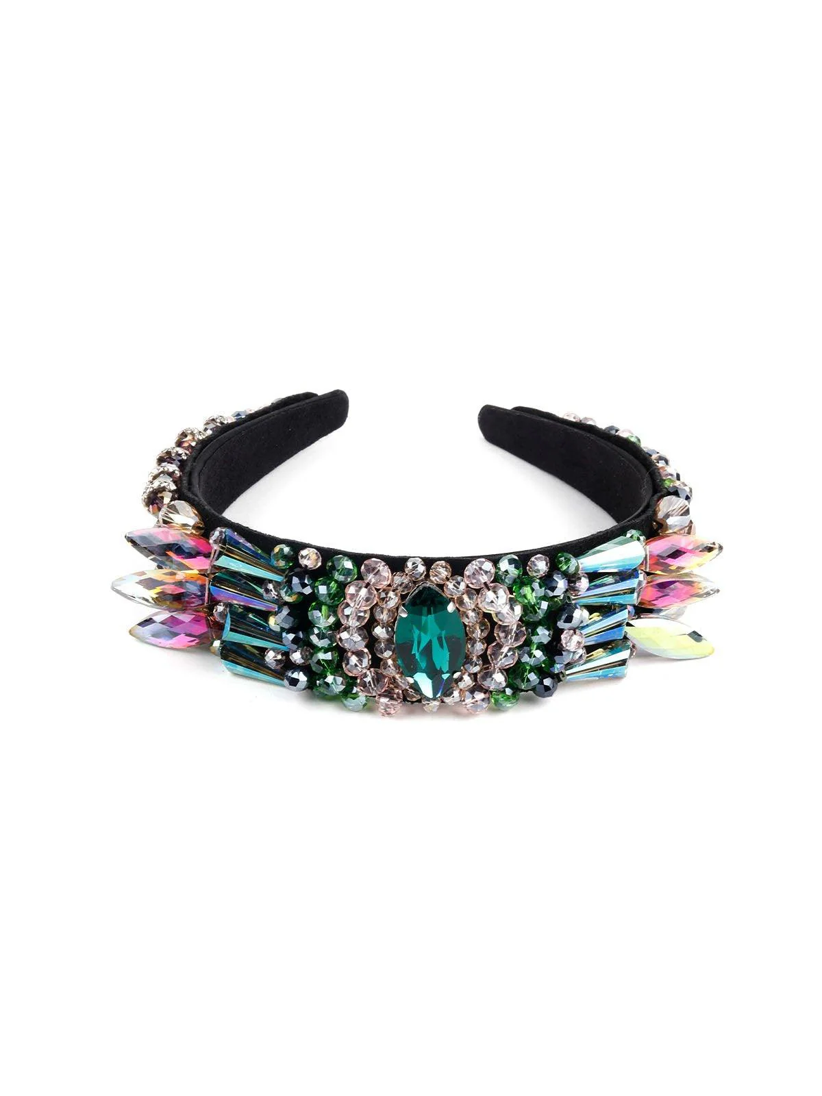 Odette Women Green Metal Hairband - Image 3