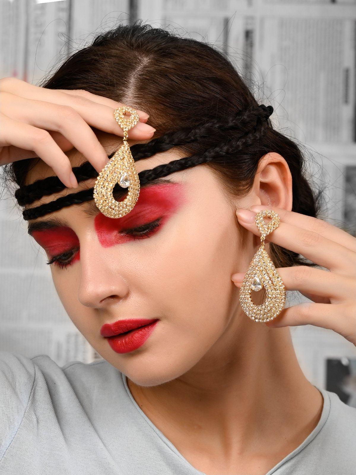 Odette Women Gold Metal Earrings - Image 2