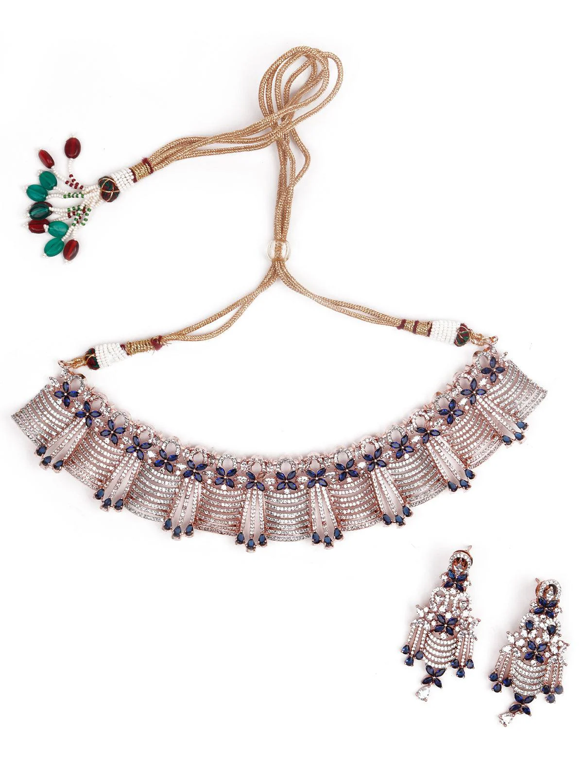 Odette Women Gold Metal Jewellery Set - Image 3