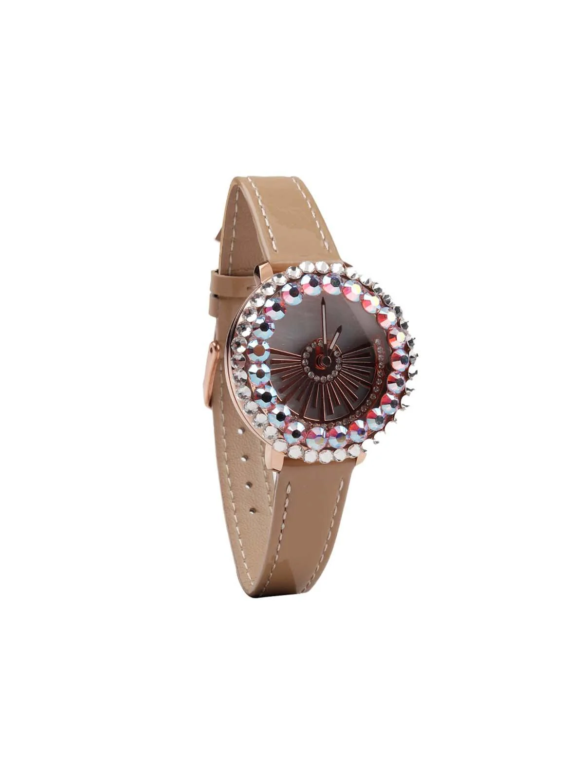 Odette Beige Colour Designer Wristwatch For Women - Image 5
