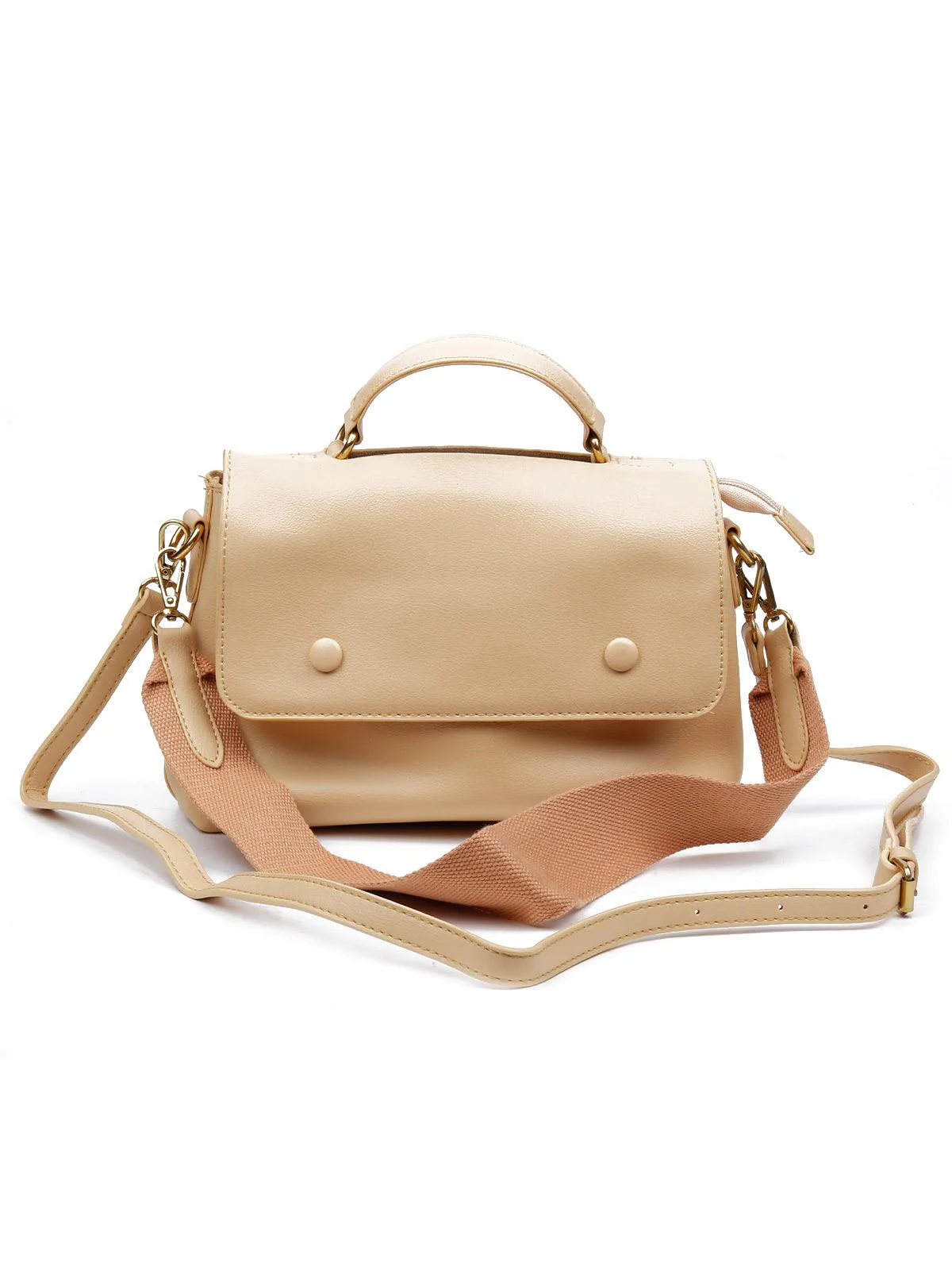 Odette Women Beige Creamy Metal Bag - Image 3