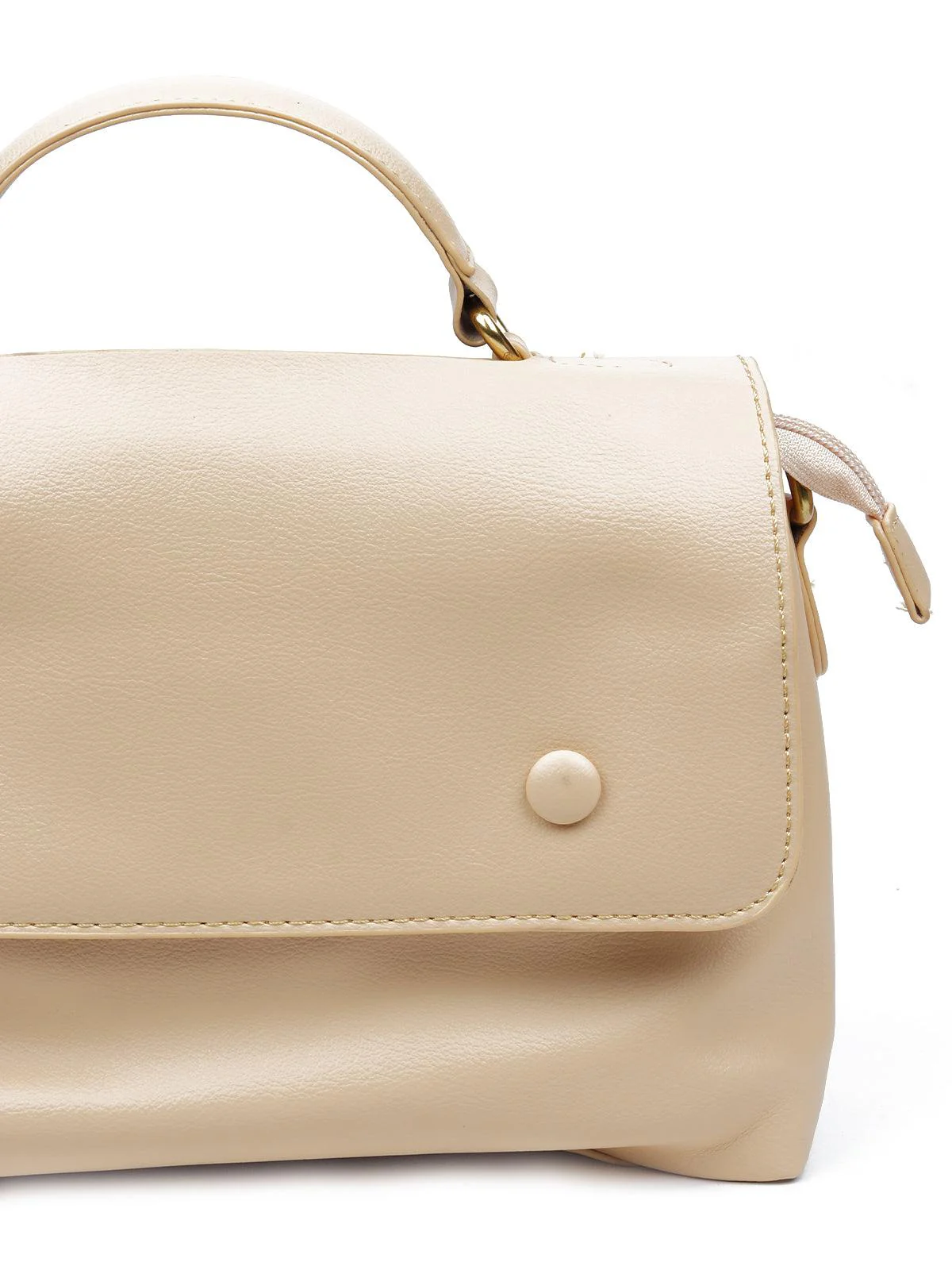 Odette Women Beige Creamy Metal Bag - Image 6