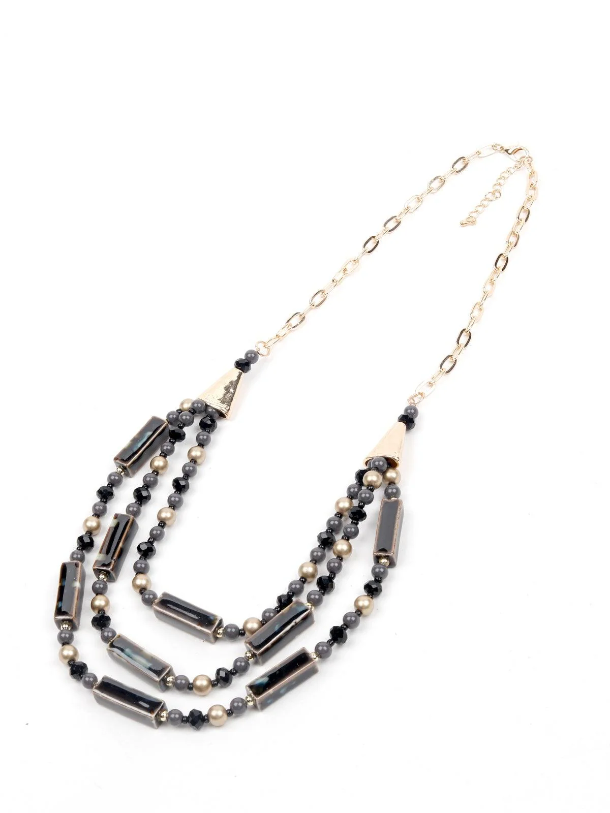 Odette Women Black Metal Necklace - Image 4
