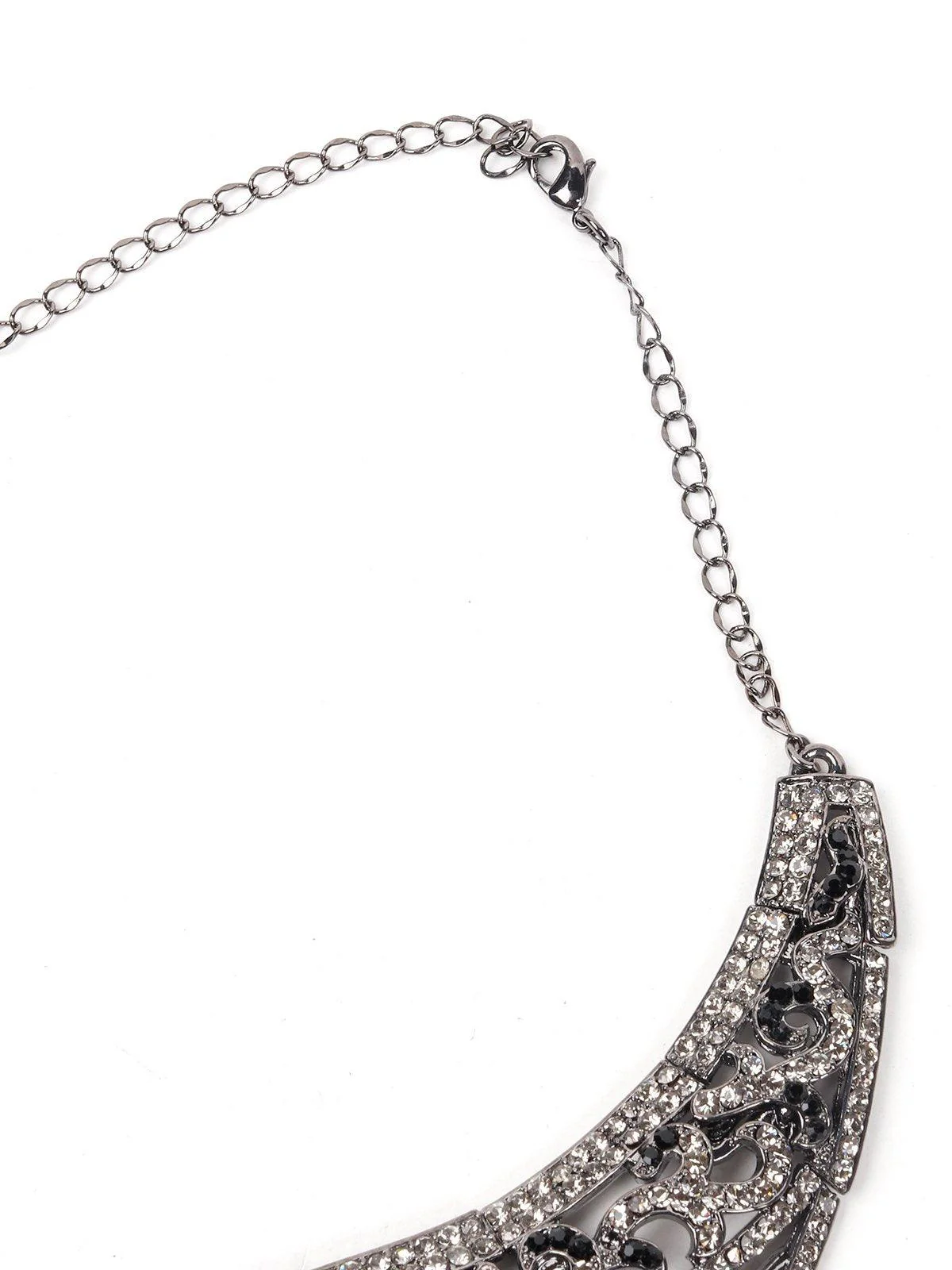 Odette Women Black And Silver Stone Metal Set - Image 3
