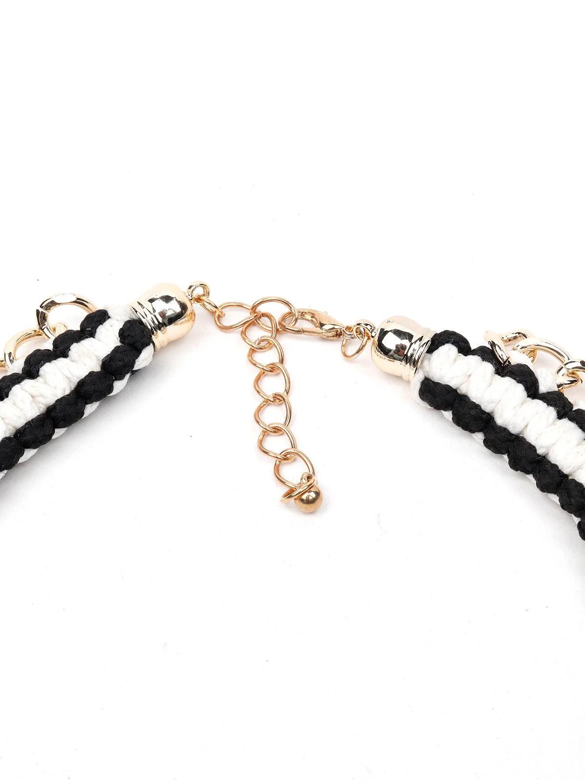 Odette Women Black And White Floral Choker Necklace - Image 5