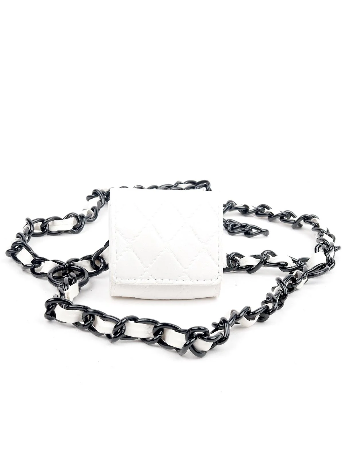 Odette Women Black Metal Belt Bag - Image 3