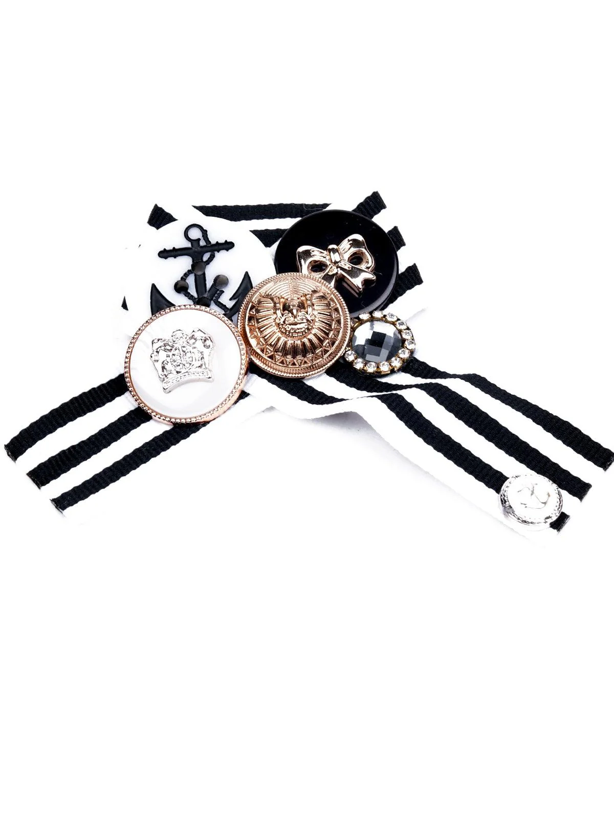 Odette Women Black Metal Brooch - Image 3
