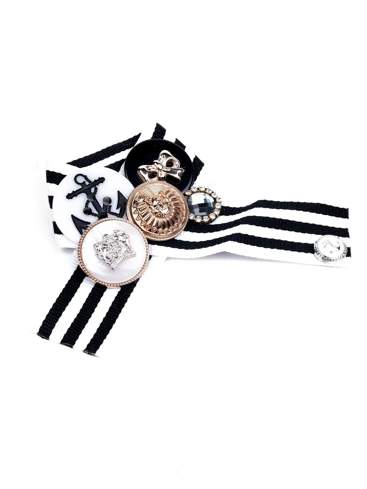 Odette Women Black Metal Brooch - Image 4