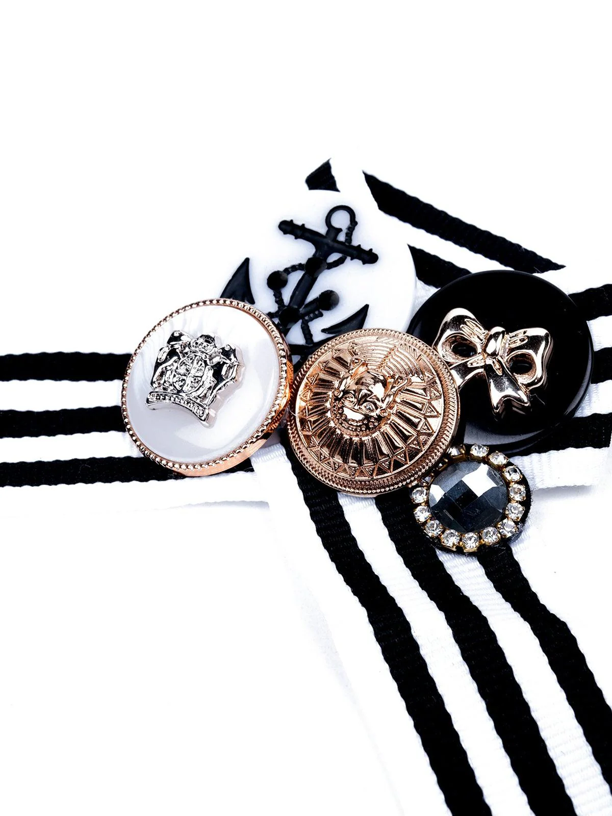 Odette Women Black Metal Brooch - Image 5