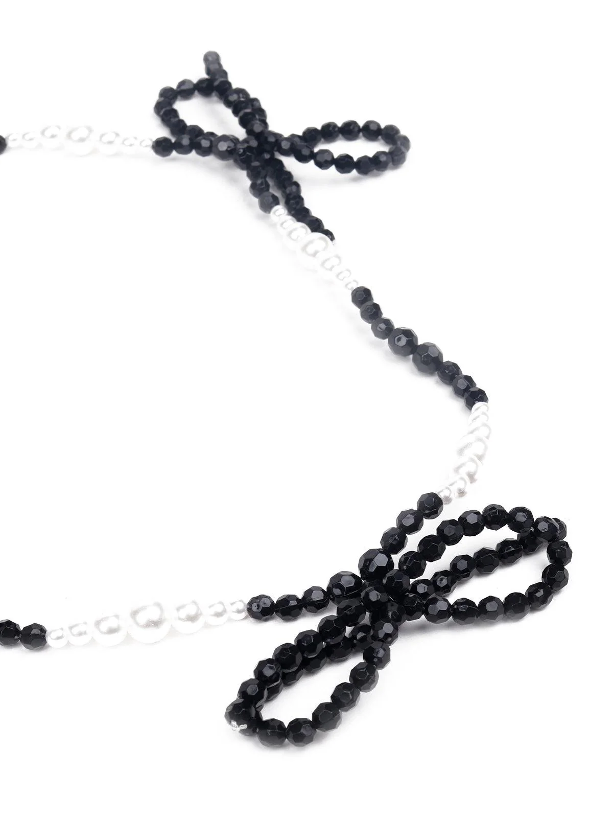 Odette Women Black And White Metal Stunning Necklace - Image 5