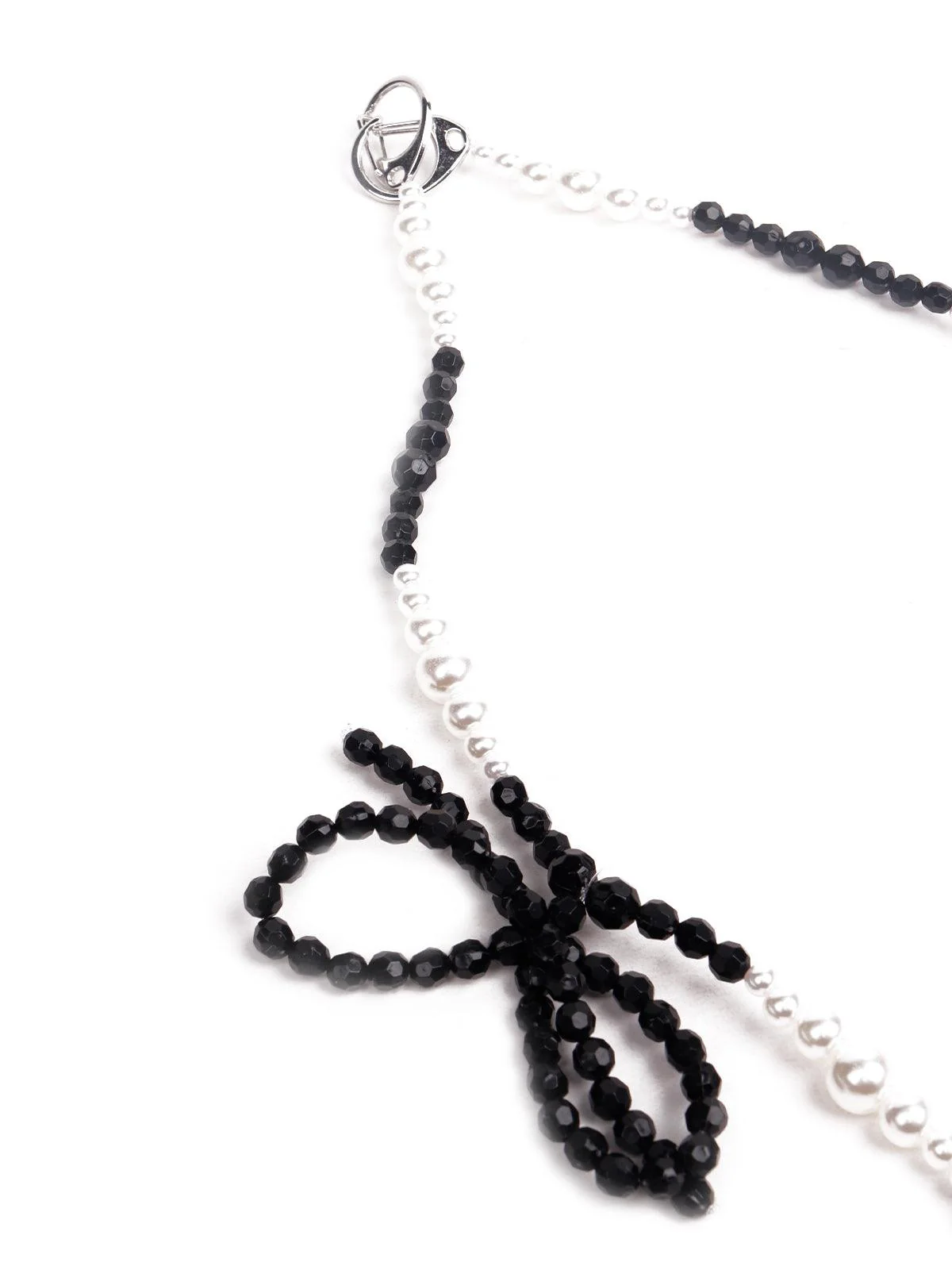 Odette Women Black And White Metal Stunning Necklace - Image 6