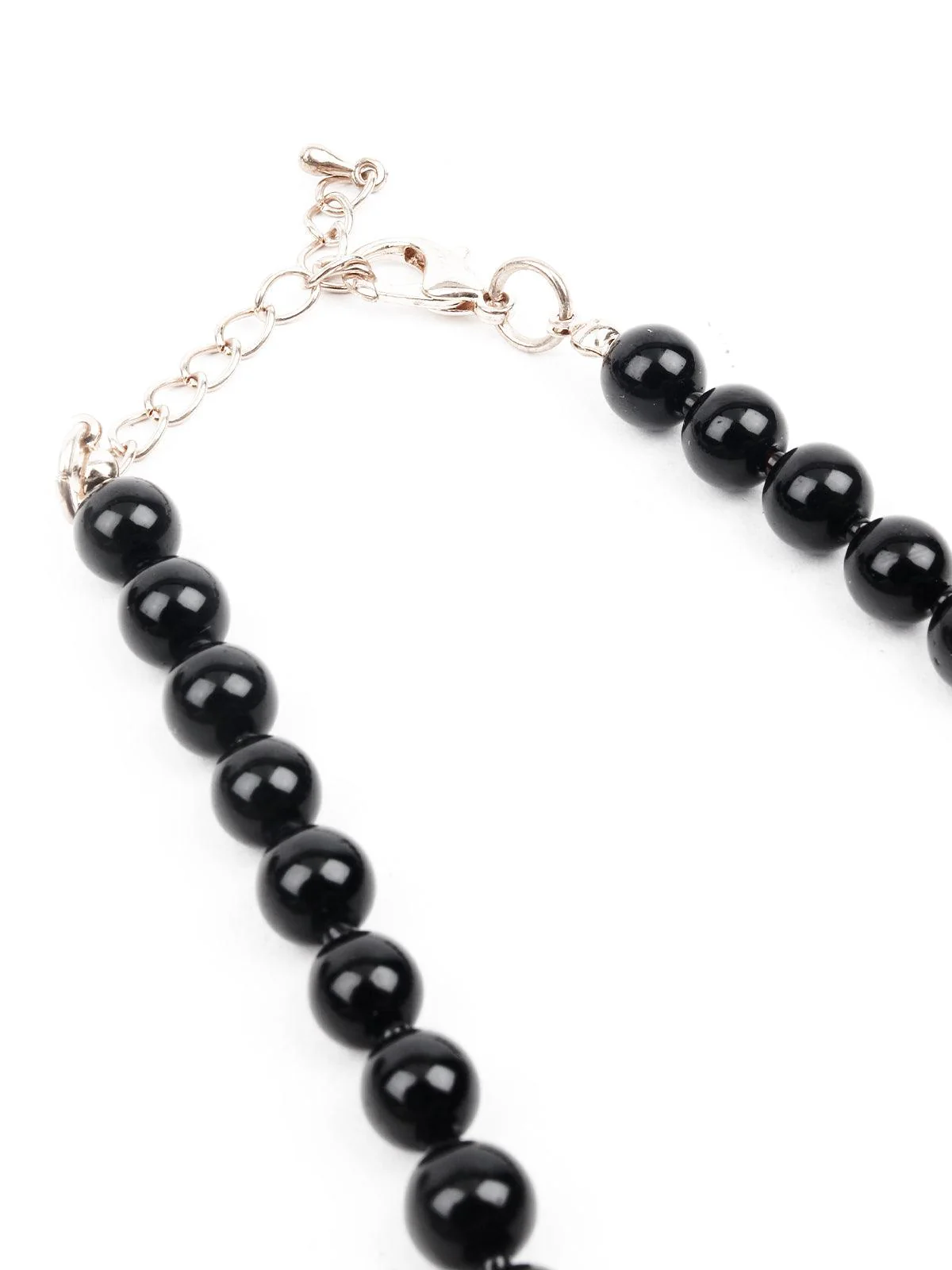 Odette Women Black Beaded Long Necklace - Image 4