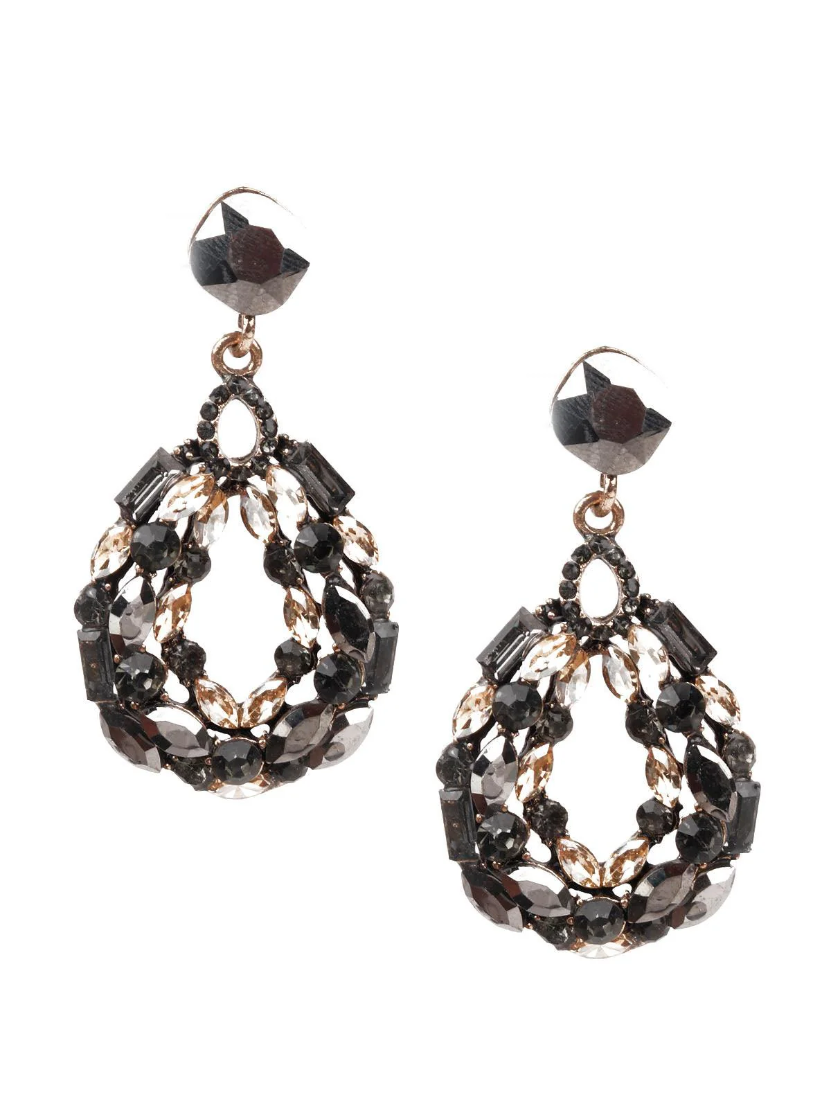 Odette Women Black Colored Hoop Earring