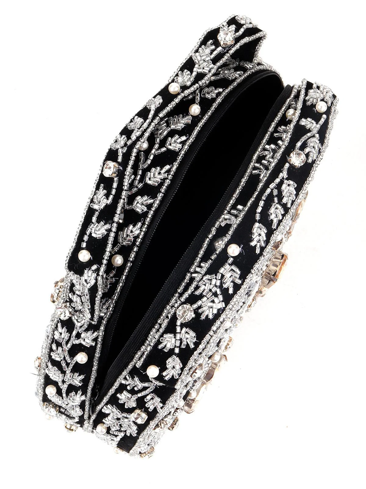 Odette Women Black Exquisite Clutch - Image 5