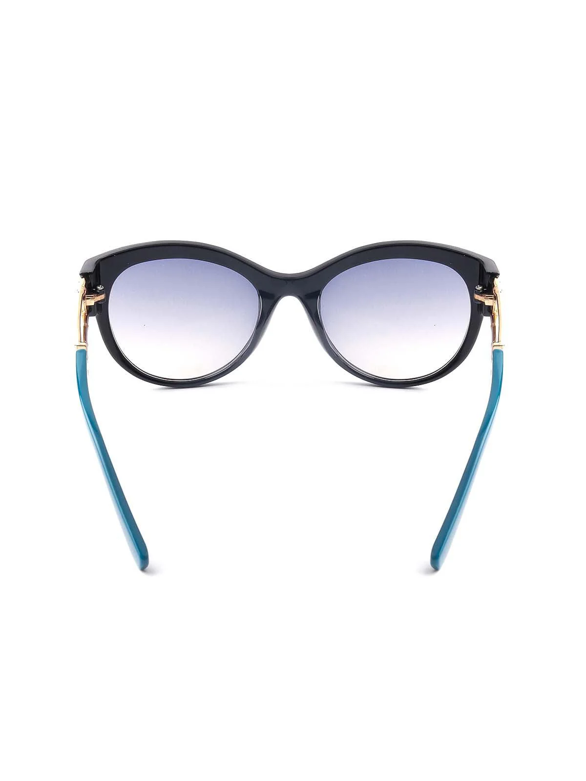 Odette Women Black Frame Classic Flared Sunglasses - Image 5