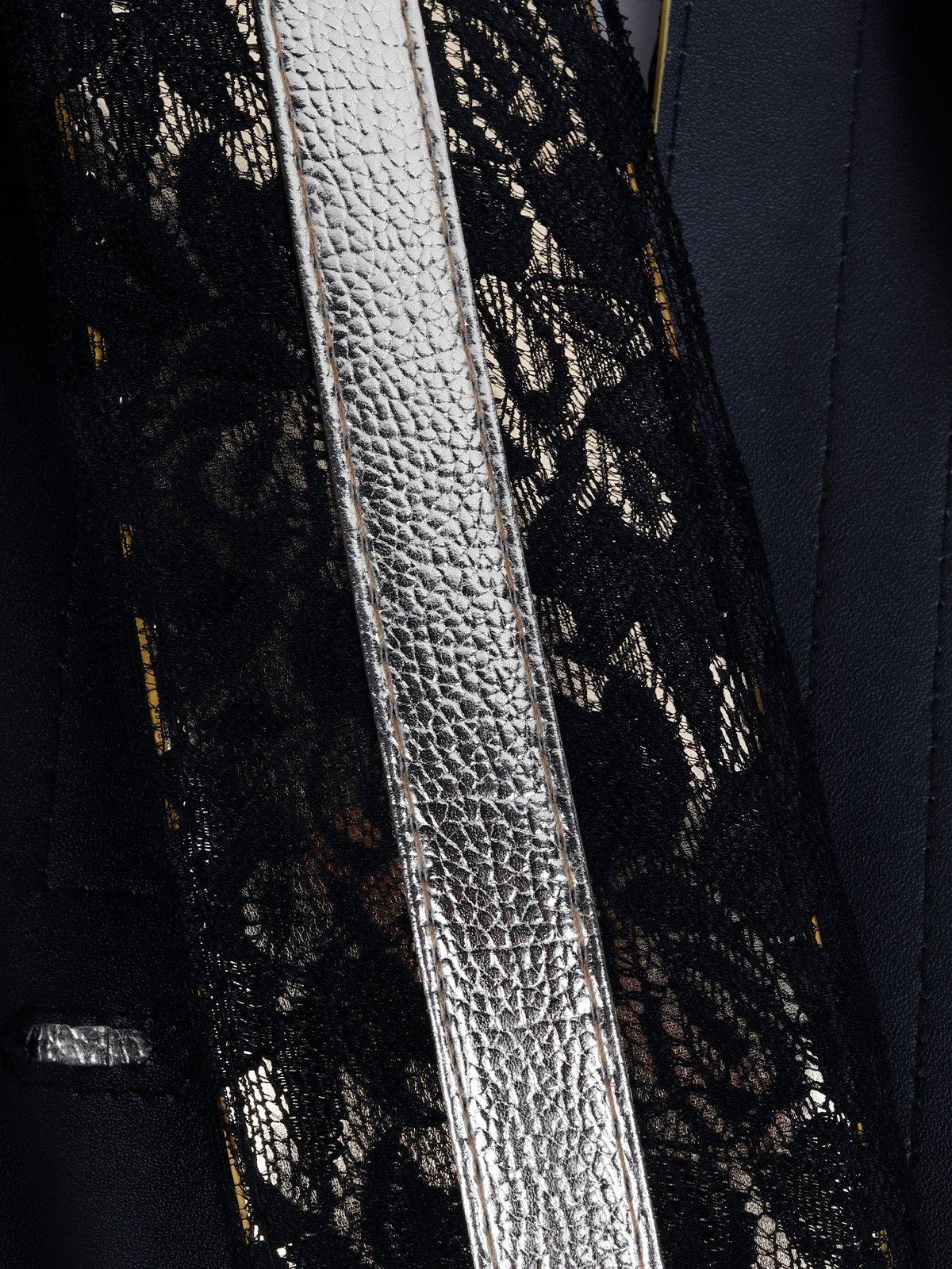 Odette Women Black Lace And Gold Leatherette Belt - Image 6