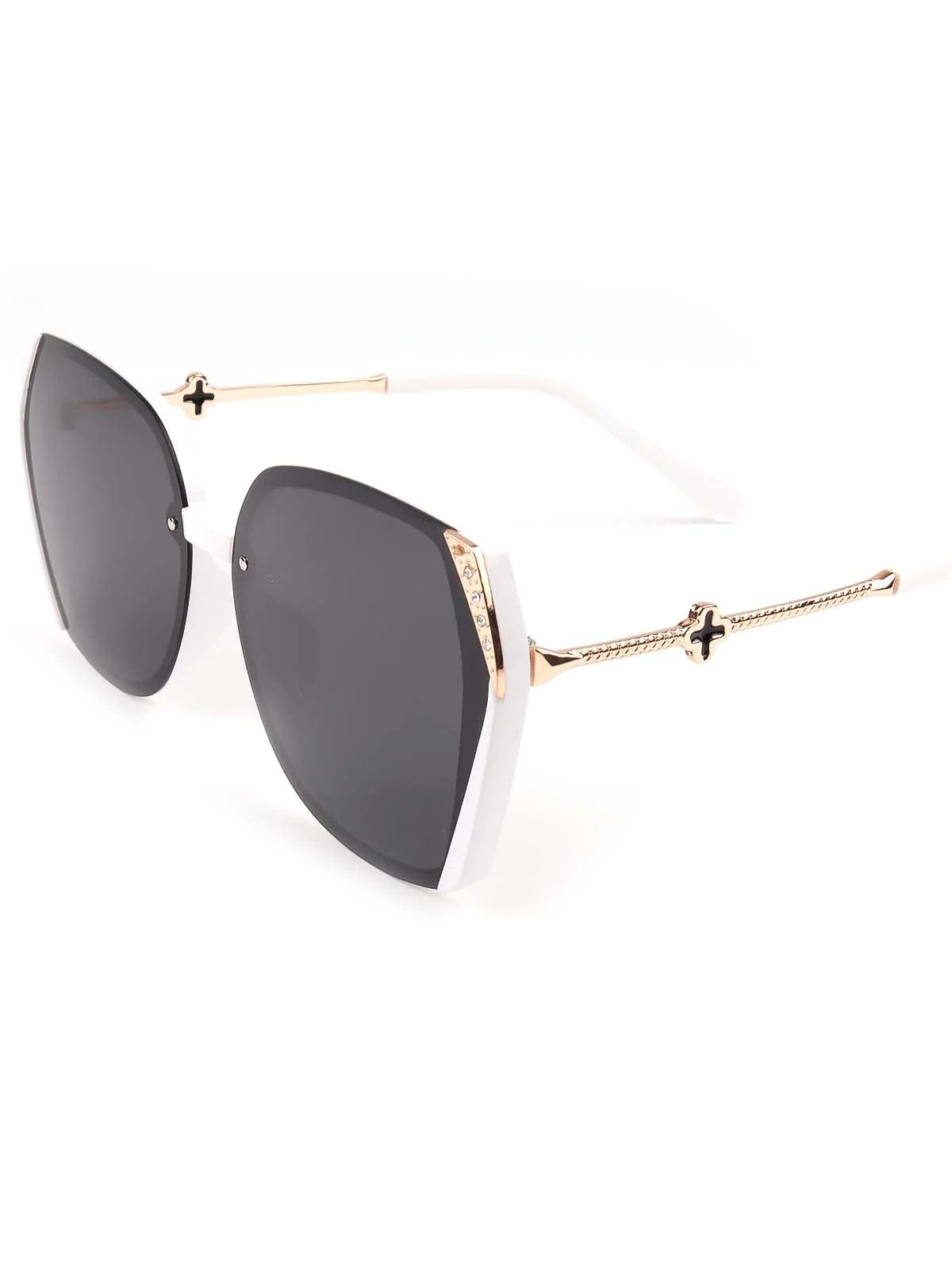 Odette Black Shaded Studded Sunglasses For Women - Image 6