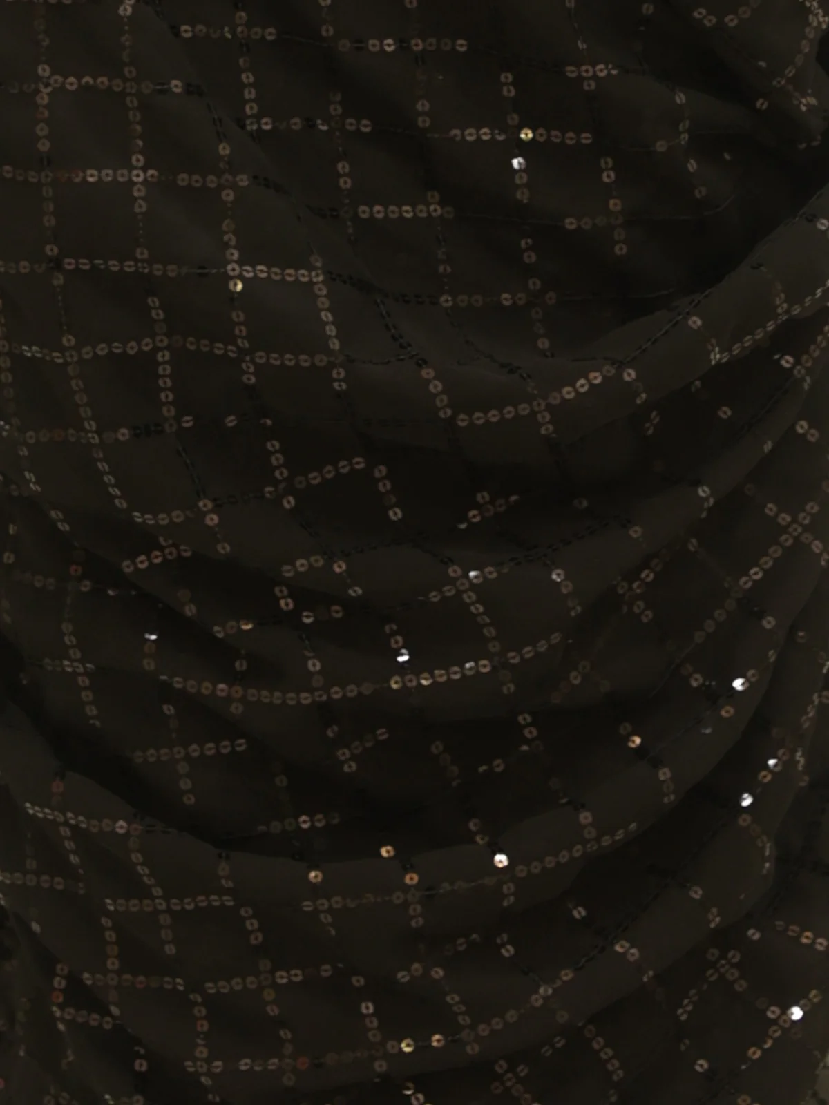 Odette Women Black Designer Sequins Saree With Unstitched Blouse - Image 6
