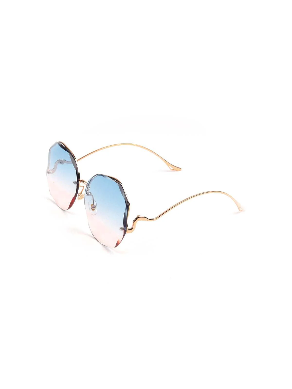 Odette Blue And Pink Tined Sunglasses For Women - Image 4