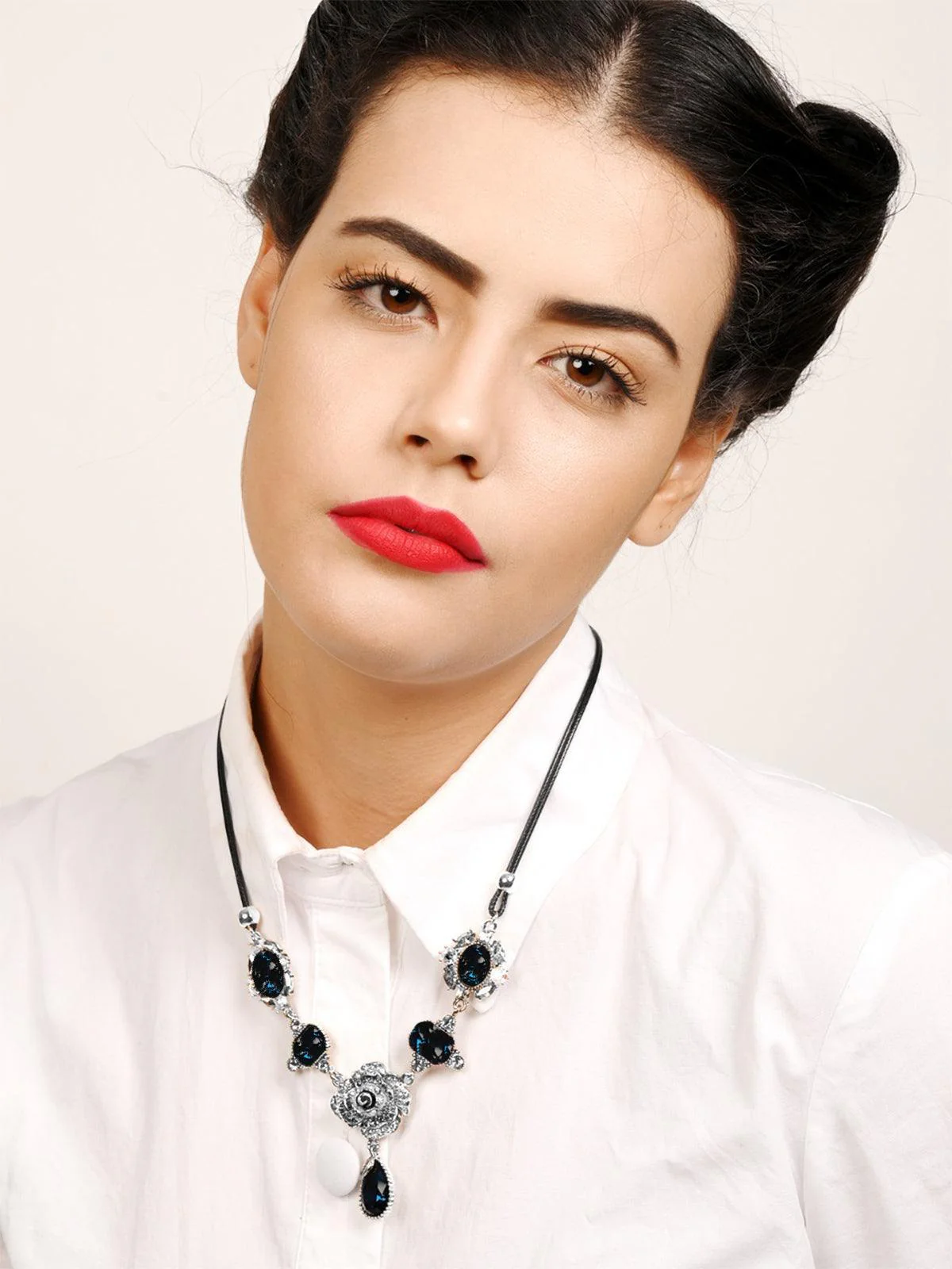 Odette Women Blue Metal Necklace